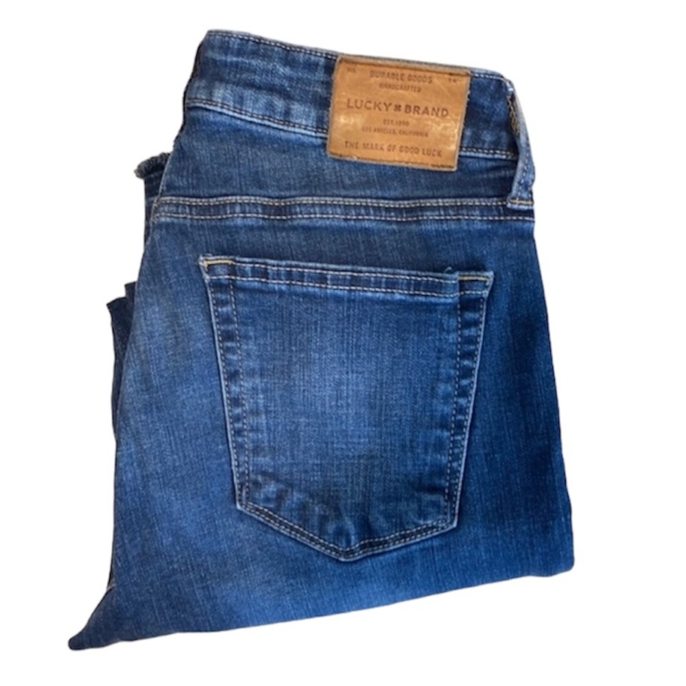 Lucky brand Lolita crop raw hem jeans, sz 4